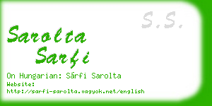sarolta sarfi business card