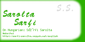 sarolta sarfi business card